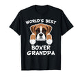 Worlds Best Boxer Grandpa Dog Granddog T-Shirt - Minimalist Print Men Women - T-Shirt, Sweatshirt, Hoodie