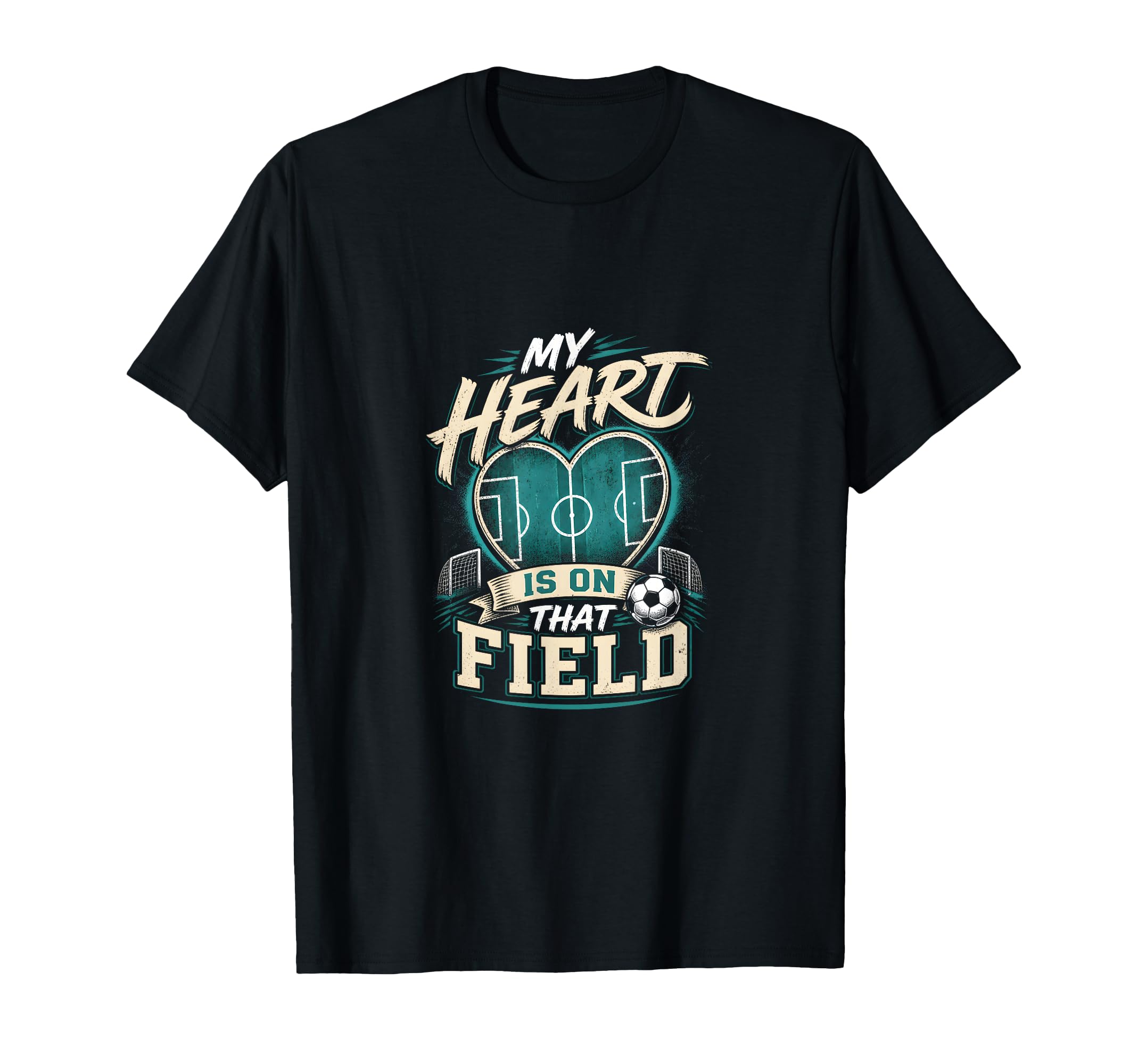 My Heart Is That Field Soccer Mom T-Shirt - Trendy Graphic Unisex - T-Shirt, Sweatshirt, Hoodie