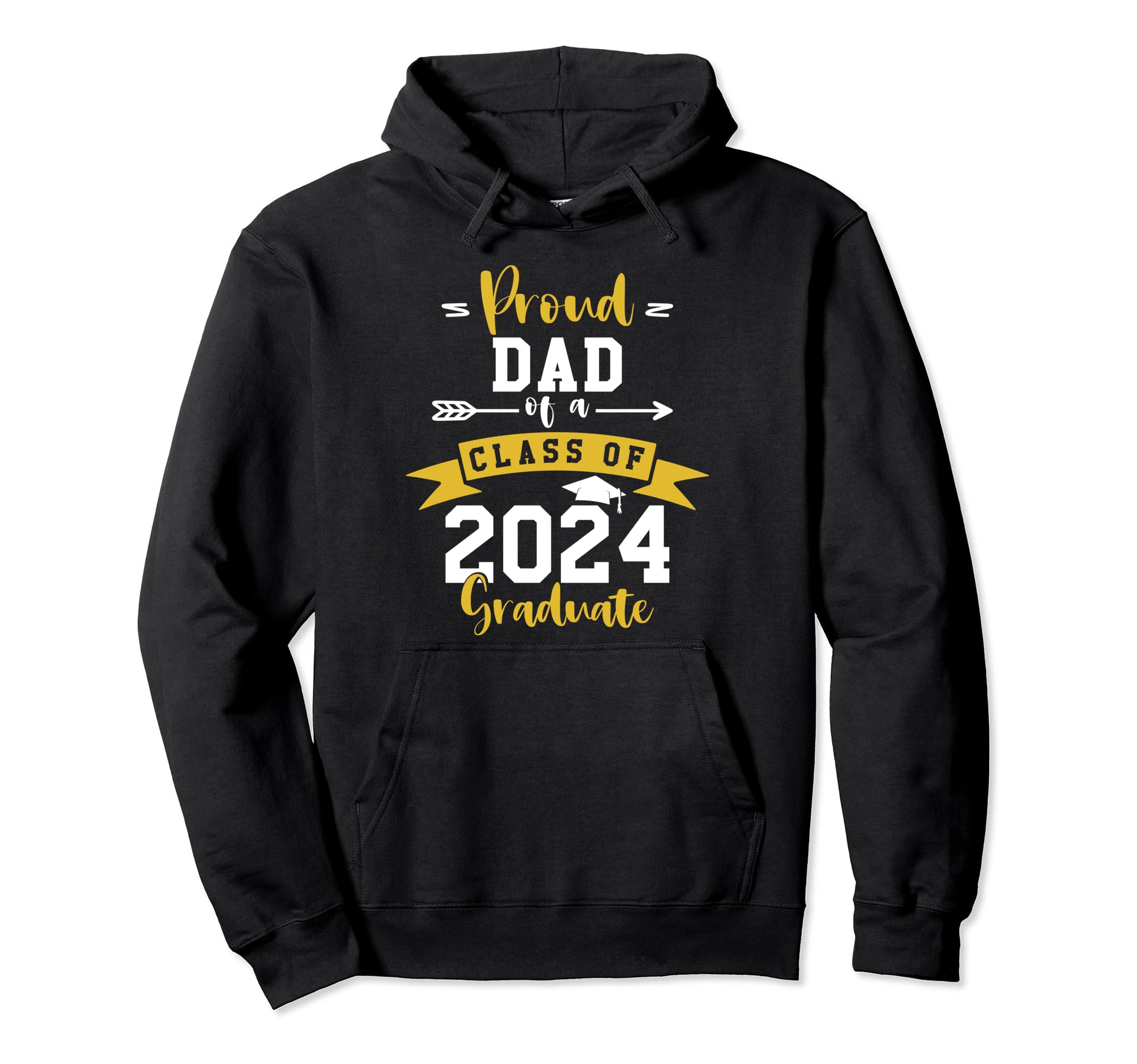 Proud Dad 2024 Graduate Senior Graduation Hoodie - Graphic Print Unisex - T-Shirt, Sweatshirt, Hoodie