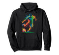 Colorful Funny Soccer Player Fan Hoodie - Aesthetic Graphic for Adults - T-Shirt, Sweatshirt, Hoodie