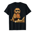 Funny Dog Eating Pizza Goldendoodle Meme T-Shirt - Unique Graphic Men Women - T-Shirt, Sweatshirt, Hoodie