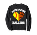 Busy Raising Ballers Softball Sweatshirt - Trendy Graphic Men Women - T-Shirt, Sweatshirt, Hoodie