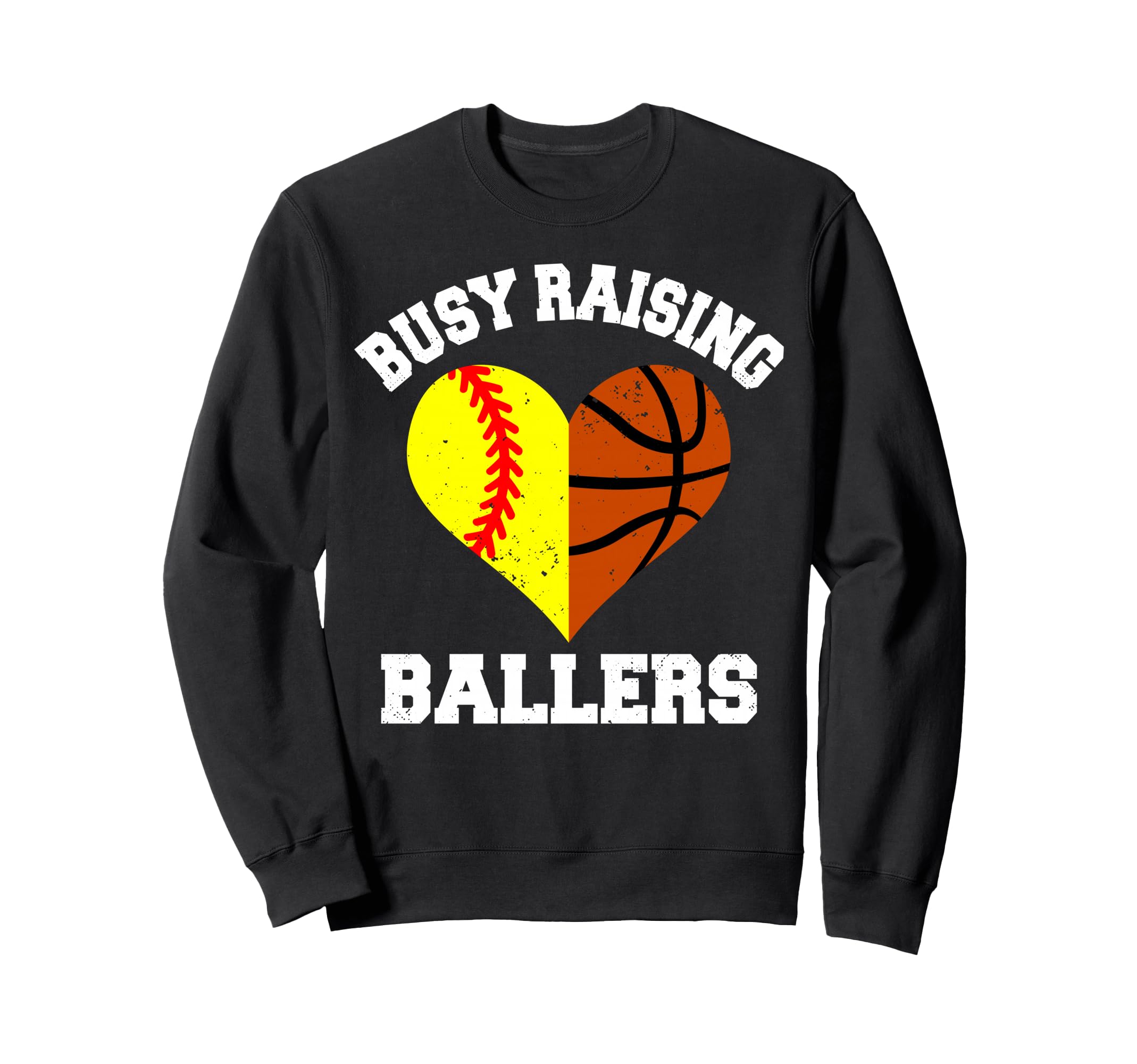 Busy Raising Ballers Softball Sweatshirt - Trendy Graphic Men Women - T-Shirt, Sweatshirt, Hoodie