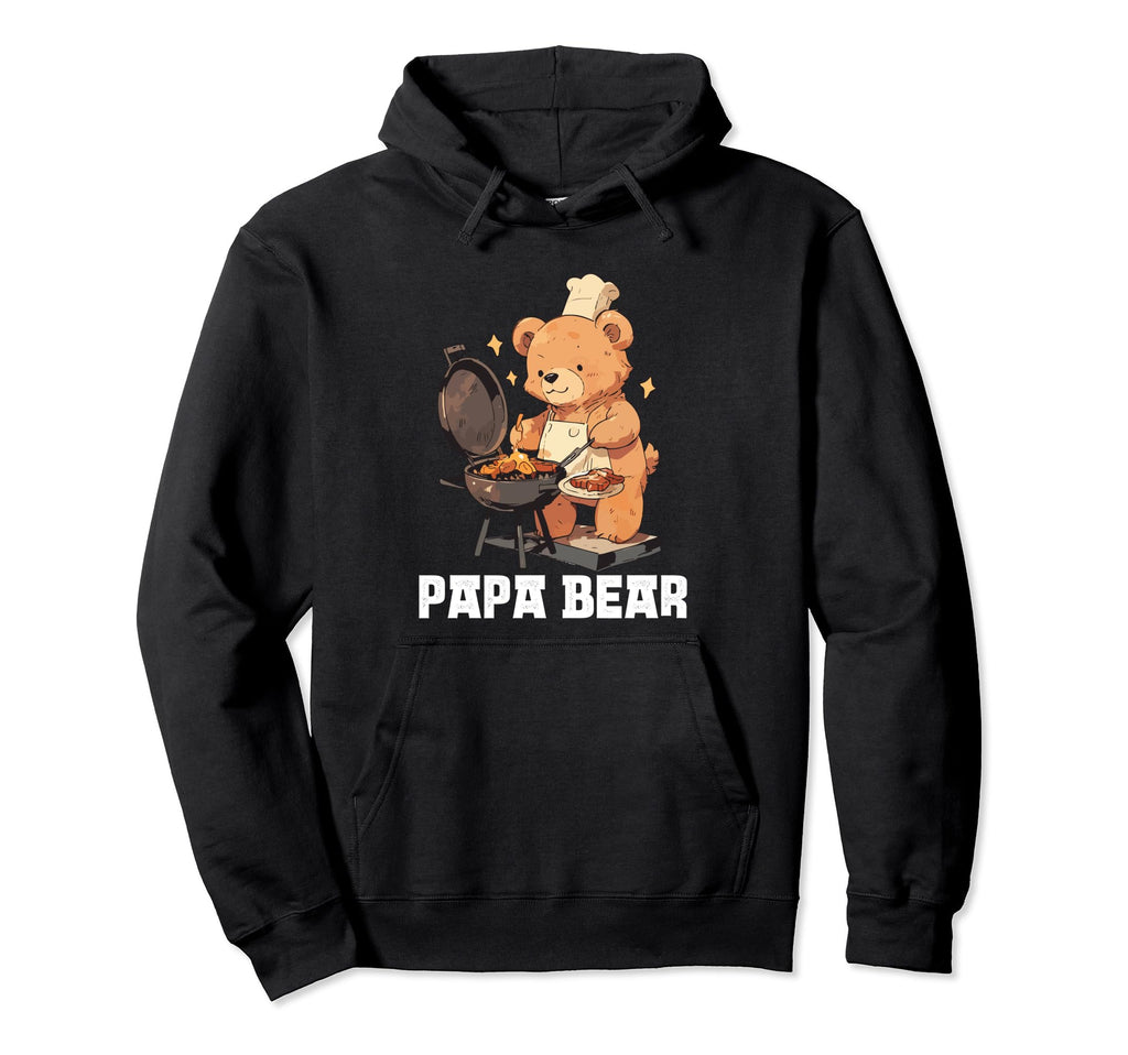 Grilling Dad Meat Smoker Papa Bear Hoodie - Trendy Graphic Men Women - T-Shirt, Sweatshirt, Hoodie