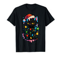 Black Cat Ice Cream Drip Santa Hat T-Shirt - Streetwear Style Men Women - T-Shirt, Sweatshirt, Hoodie