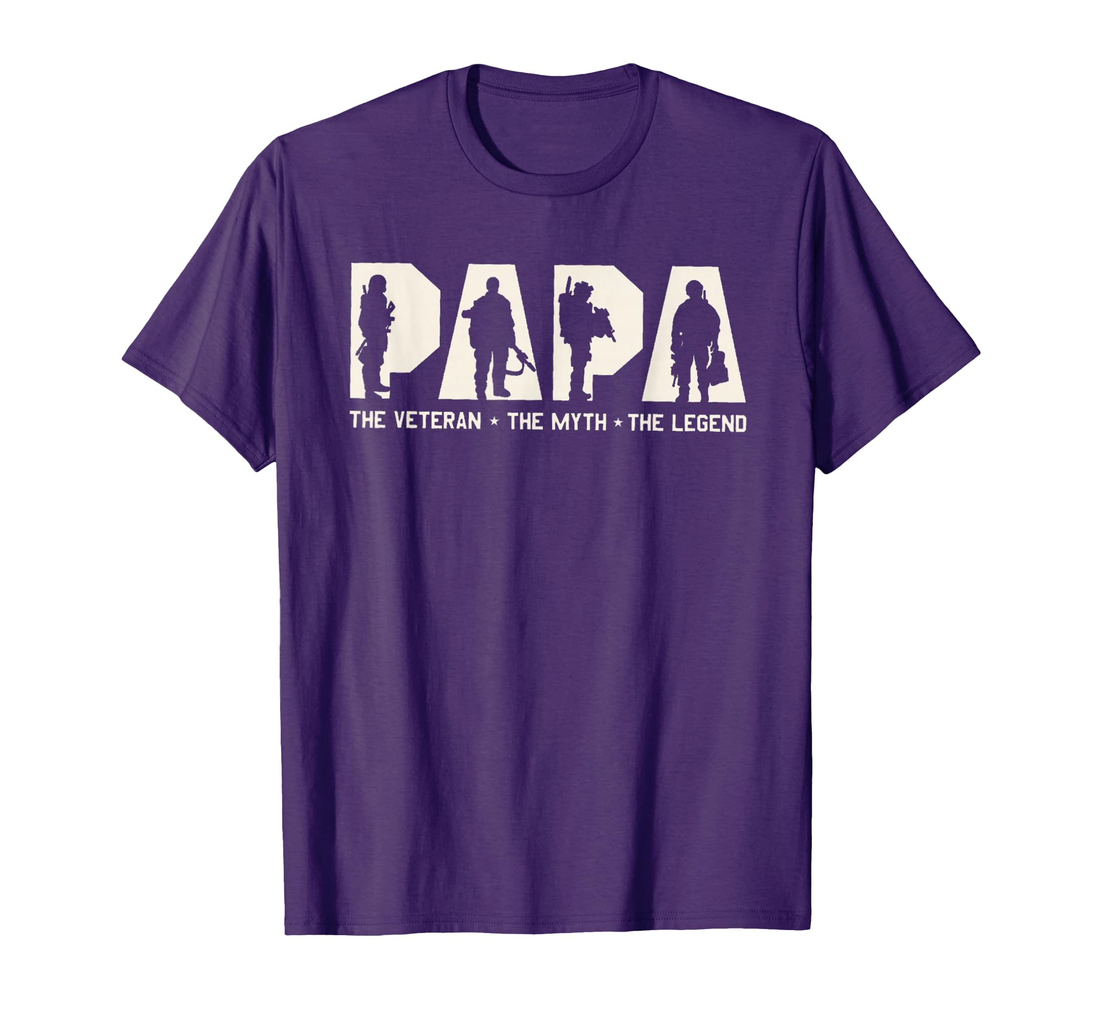 Papa Veteran Myth Legend Fathers Day T-Shirt - Unique Graphic for Adults - T-Shirt, Sweatshirt, Hoodie