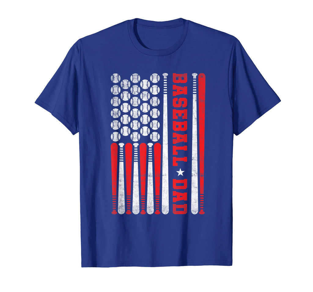 Mens American Flag Baseball Dad 4Th T-Shirt - Fun Novelty Design Men Women - T-Shirt, Sweatshirt, Hoodie