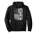 Us Flag Fathers Day Pops Father Hoodie - Fun Novelty Design Men Women - T-Shirt, Sweatshirt, Hoodie