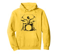 Drummer Da Vinci Drums Drawing Music Hoodie - Custom Art Print Men Women - T-Shirt, Sweatshirt, Hoodie