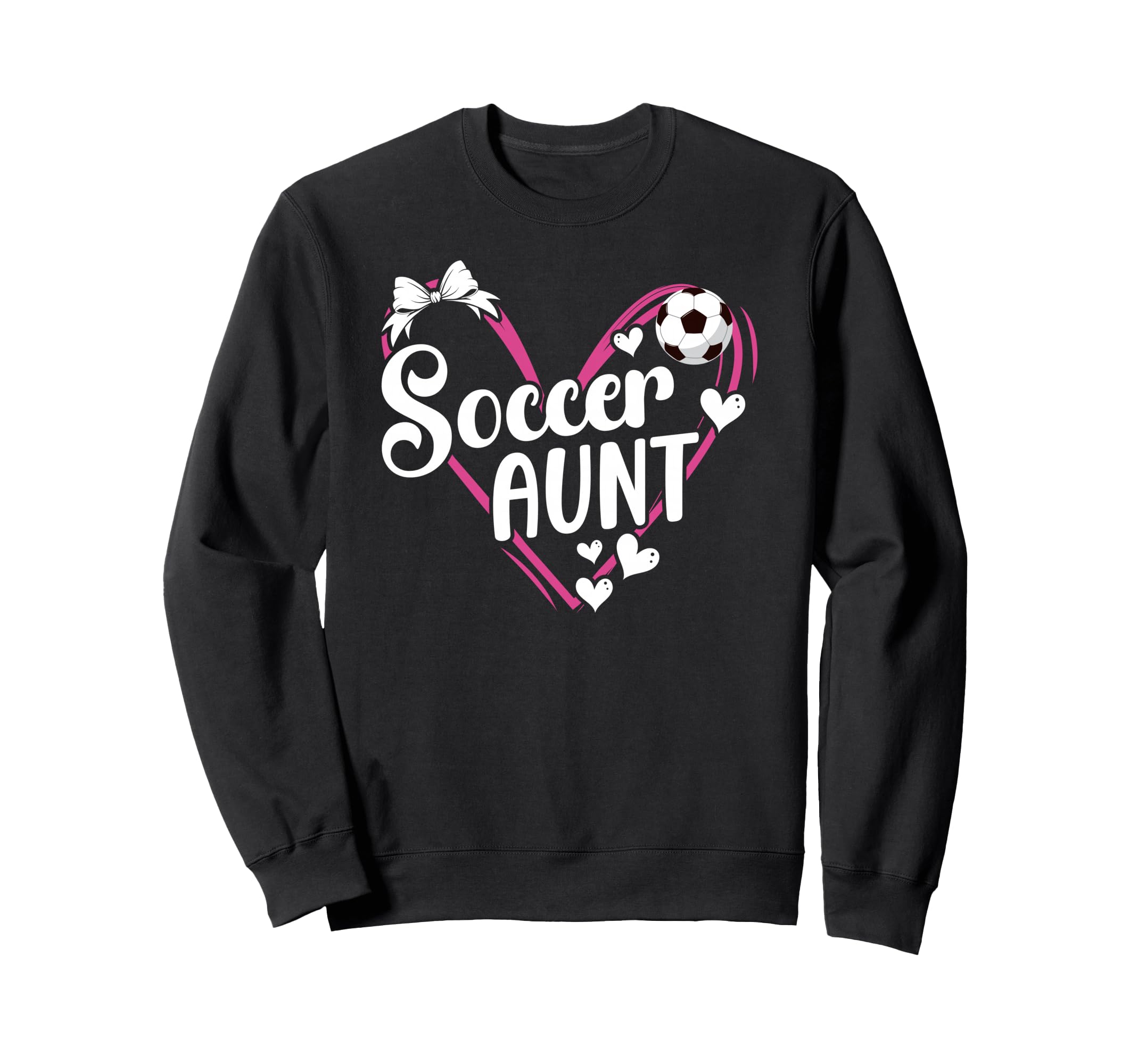 Soccer Aunt Heart Aunt Soccer Player Sweatshirt - Graphic Print Men Women - T-Shirt, Sweatshirt, Hoodie