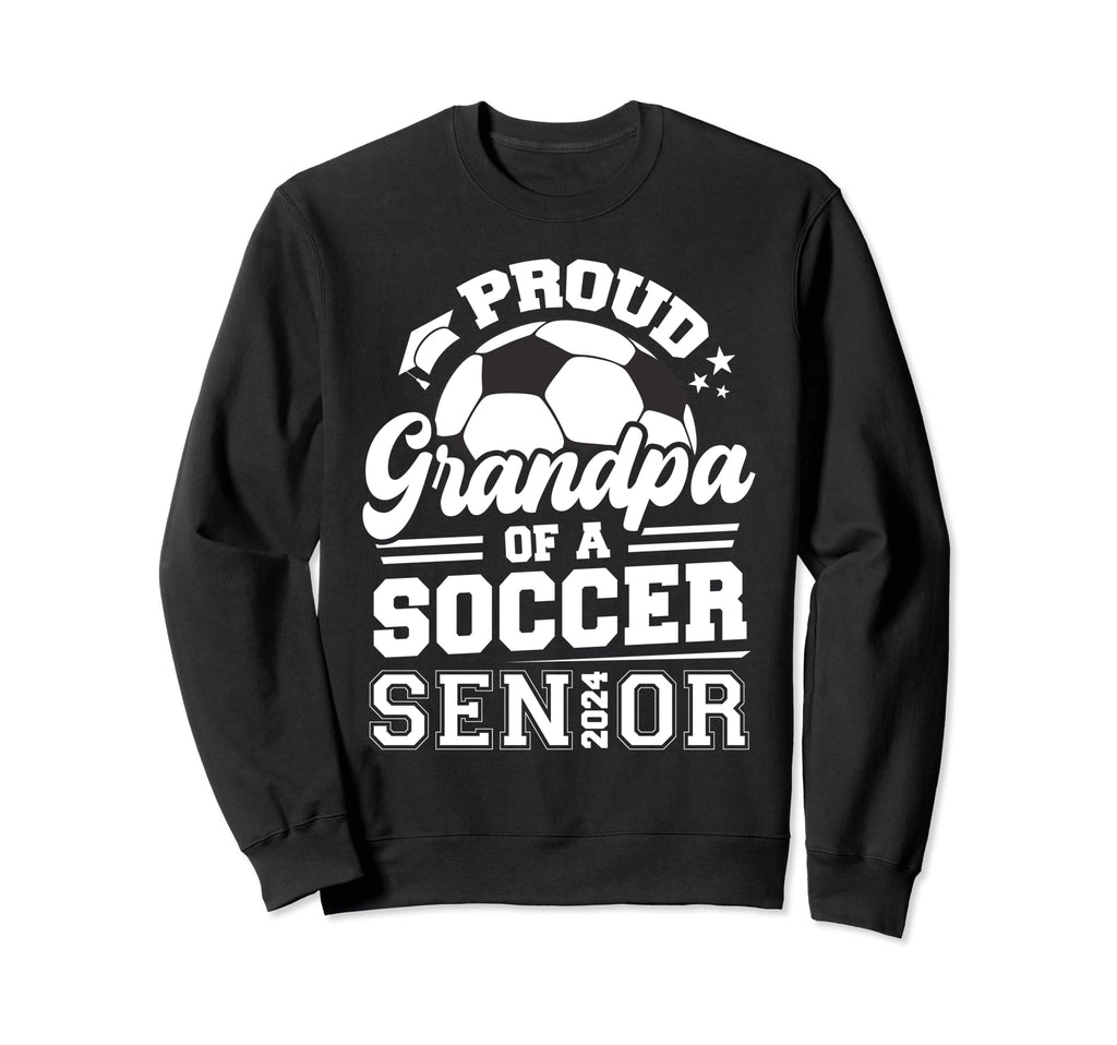Proud Grandpa Soccer Ball Senior Sweatshirt - Minimalist Print Men Women - T-Shirt, Sweatshirt, Hoodie