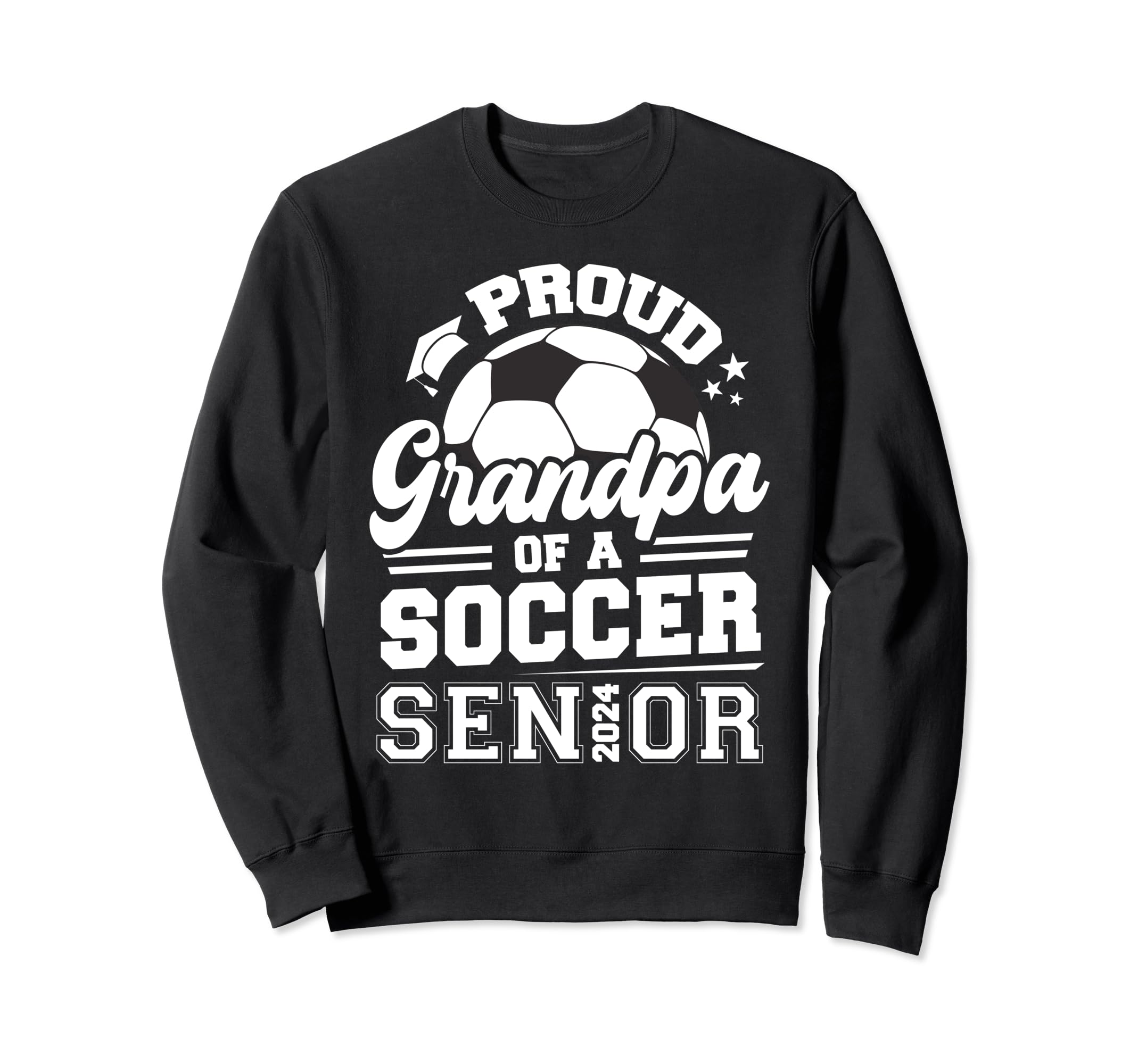 Proud Grandpa Soccer Ball Senior Sweatshirt - Minimalist Print Men Women - T-Shirt, Sweatshirt, Hoodie