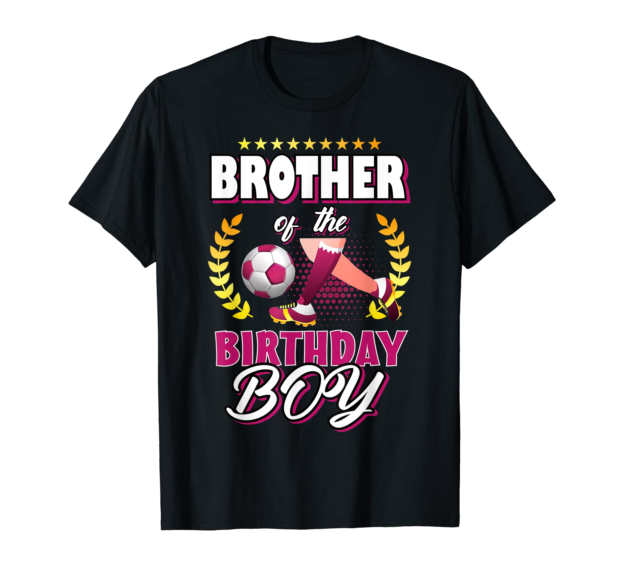 Brother Birthday Soccer Player Matching T-Shirt - Graphic Print Unisex - T-Shirt, Sweatshirt, Hoodie
