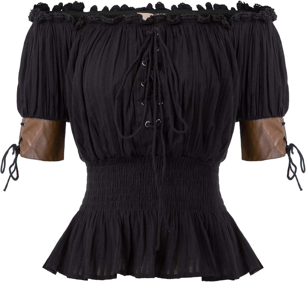 Women Renaissance Off Shoulder Blouse Smocked Waist - Adult & Kids T-Shirts, Sweatshirts & Hoodies apparel design preview 1