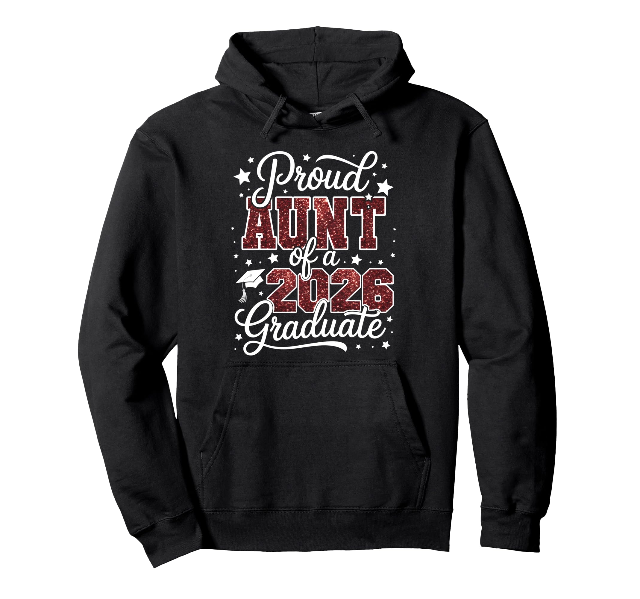 Proud Aunt Class 2026 Graduate Senior Hoodie - Custom Art Print for Adults - T-Shirt, Sweatshirt, Hoodie