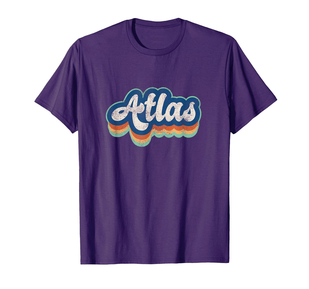 Atlas First Name 70S 80S Personalized T-Shirt - Aesthetic Graphic Unisex - T-Shirt, Sweatshirt, Hoodie
