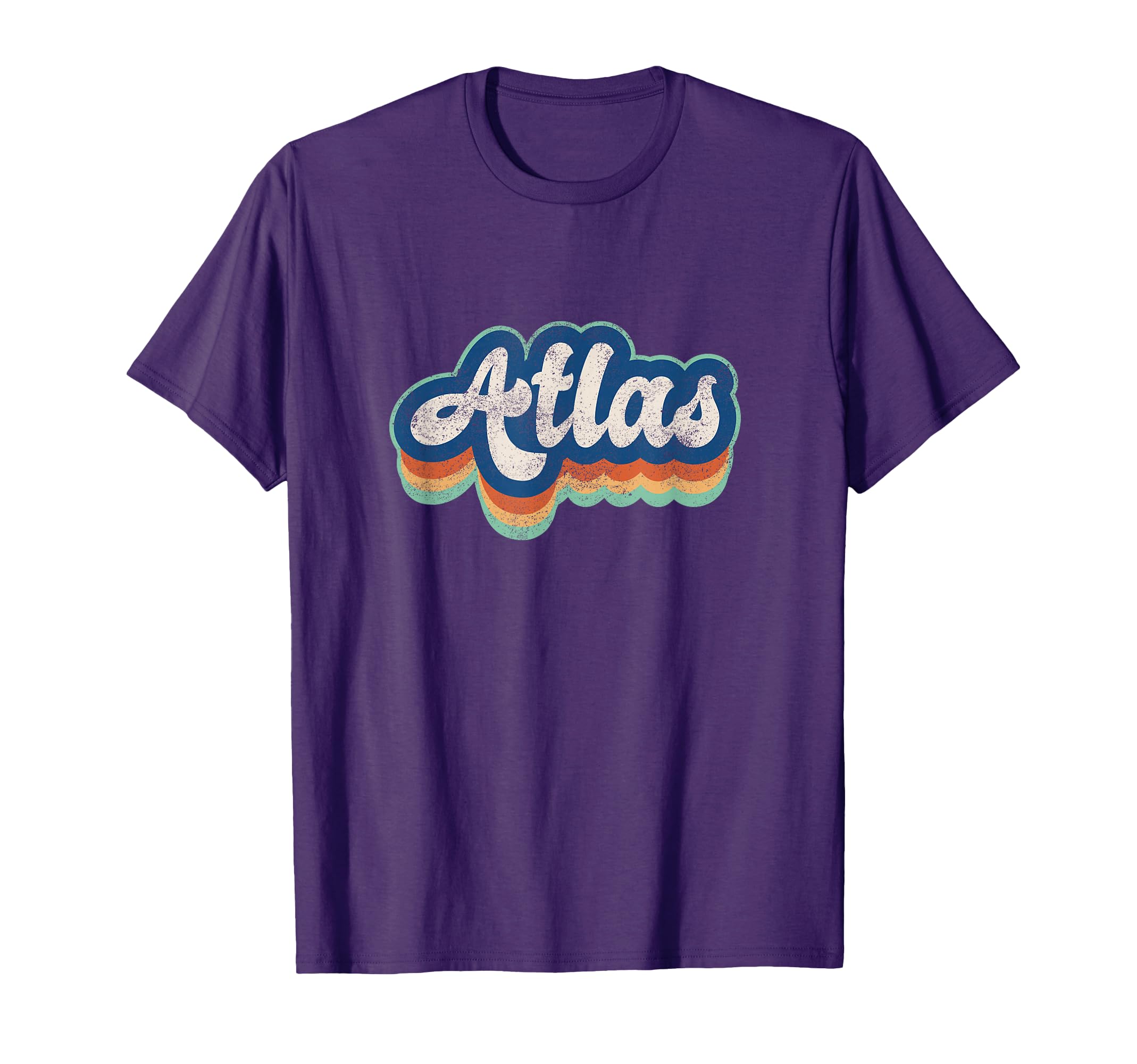 Atlas First Name 70S 80S Personalized T-Shirt - Aesthetic Graphic Unisex - T-Shirt, Sweatshirt, Hoodie