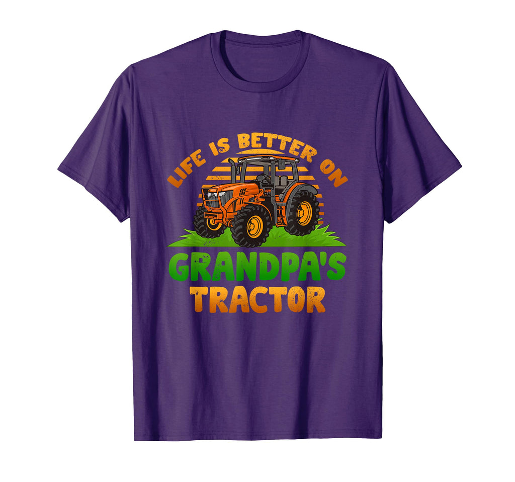 Life Is Better Grandpas Tractor Young T-Shirt - Minimalist Print Unisex - T-Shirt, Sweatshirt, Hoodie