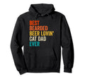 Best Bearded Beer Lovin Cat Dad Ever Hoodie - Streetwear Style Men Women - T-Shirt, Sweatshirt, Hoodie