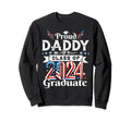 Proud Daddy 2024 Graduate Sweatshirt - Aesthetic Graphic for Adults - T-Shirt, Sweatshirt, Hoodie