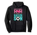 Just Single Mom Baller Son Soccer Ball Hoodie - Minimalist Print Unisex - T-Shirt, Sweatshirt, Hoodie