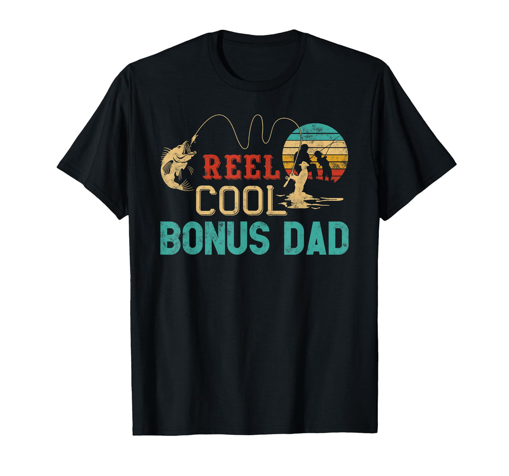 Reel Bonus Dad Fishing Fathers Day Gift T-Shirt - Graphic Print Men Women - T-Shirt, Sweatshirt, Hoodie