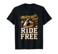 Motorcycle Dad Ride Free Biker Father T-Shirt - Minimalist Print Men Women - T-Shirt, Sweatshirt, Hoodie