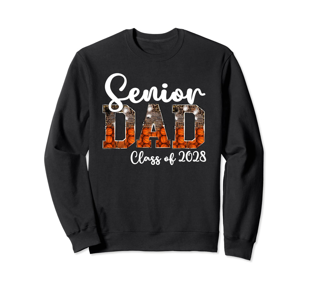 Basketball Class 2028 Proud Dad Sweatshirt - Custom Art Print for Adults - T-Shirt, Sweatshirt, Hoodie