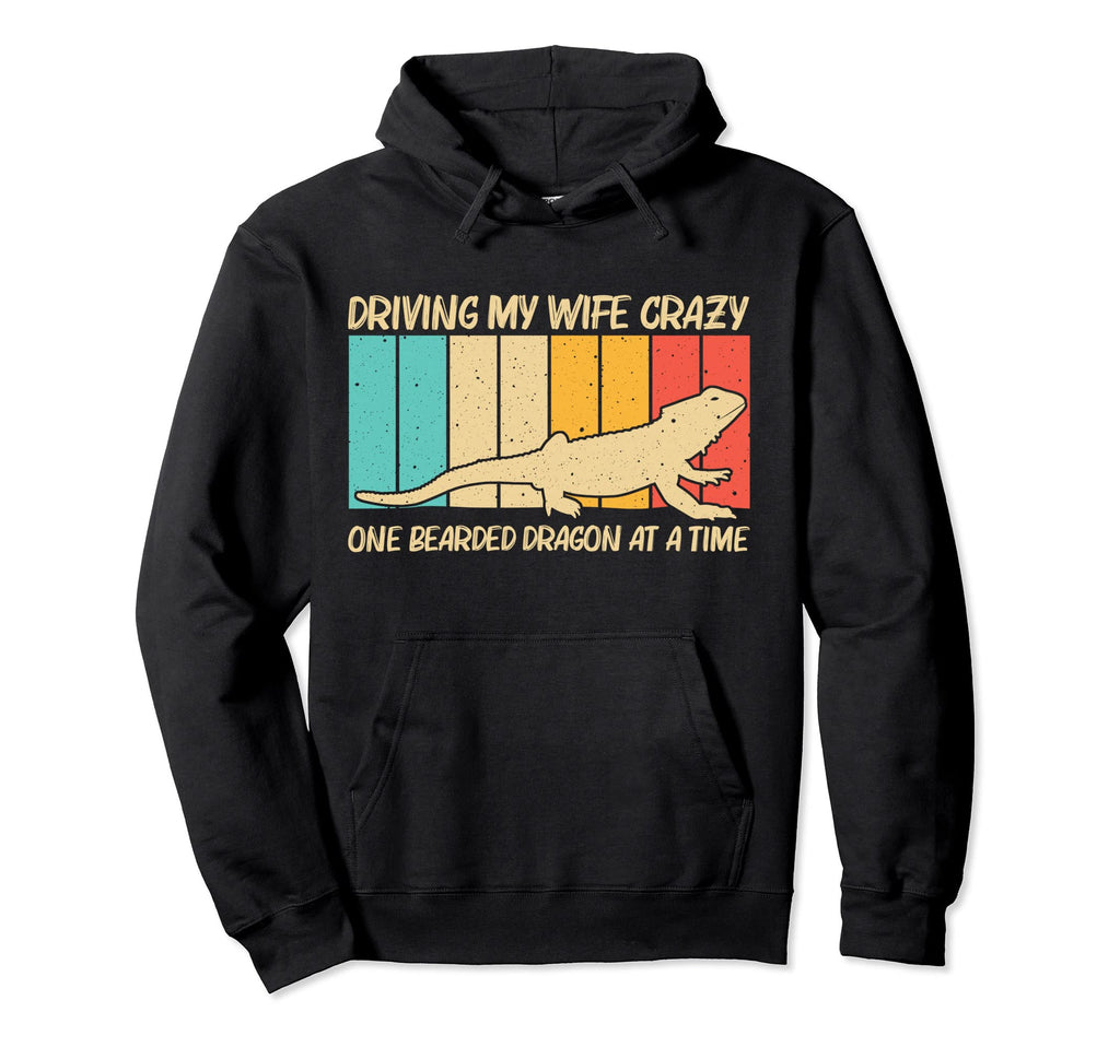 Funny Bearded Dragon Art Dad Reptile Hoodie - Casual Everyday Wear Unisex - T-Shirt, Sweatshirt, Hoodie