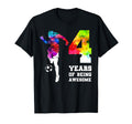 Funny 4 Years Being Awesome Soccer 4Th T-Shirt - Trendy Graphic Unisex - T-Shirt, Sweatshirt, Hoodie