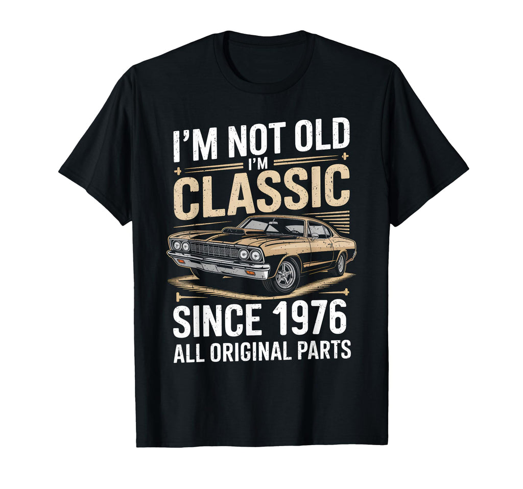 Funny 50Th Birthday Car 1976 Birthday T-Shirt - Graphic Print Unisex - T-Shirt, Sweatshirt, Hoodie