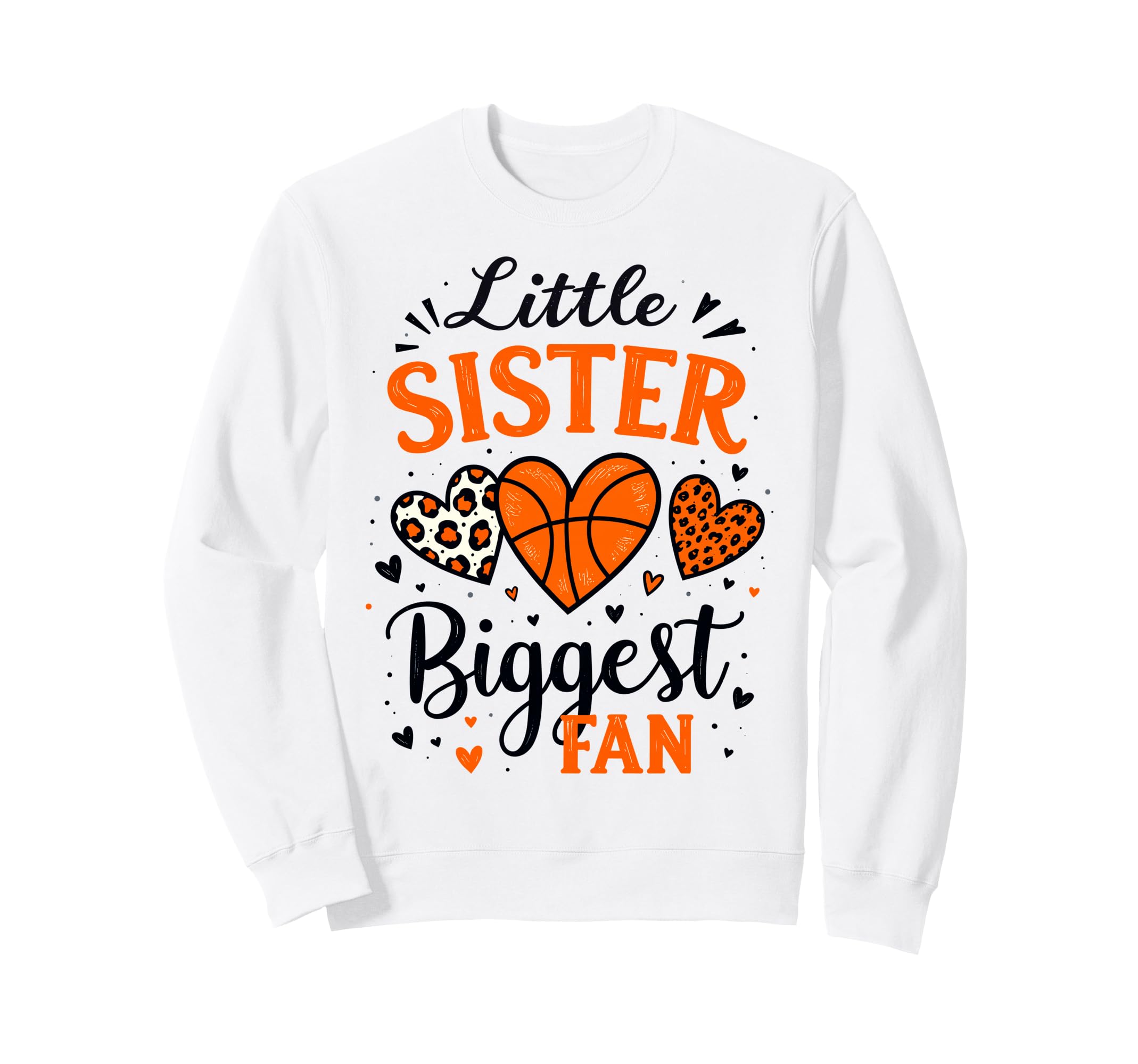 Little Sister Biggest Fan Brother Sweatshirt - Aesthetic Graphic Men Women - T-Shirt, Sweatshirt, Hoodie
