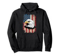 American Flag Bald Eagle Patriotic 4Th Hoodie - Minimalist Print Unisex - T-Shirt, Sweatshirt, Hoodie