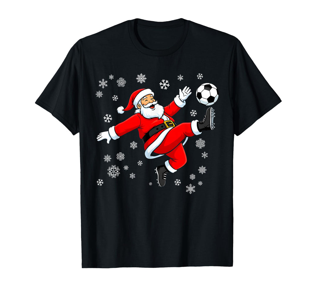 Santa Soccer Bicycle Kick Funny Sports T-Shirt - Graphic Print for Adults - T-Shirt, Sweatshirt, Hoodie