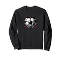 Soccer Ball Heart Mom Fan Parent Sweatshirt - Minimalist Print for Adults - T-Shirt, Sweatshirt, Hoodie