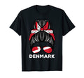 Denmark Flag Danish Hairbun Football T-Shirt - Trendy Graphic Unisex - T-Shirt, Sweatshirt, Hoodie