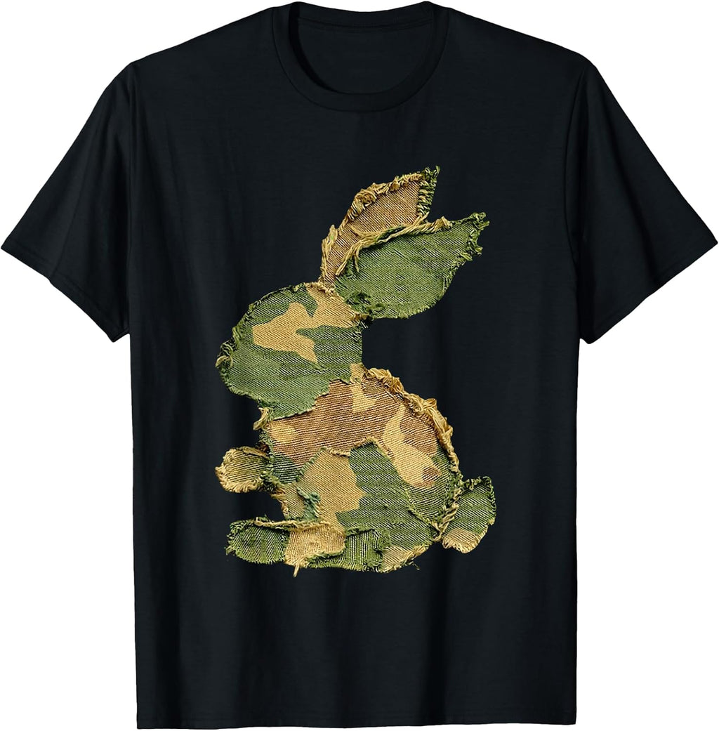 Bunny Patchwork Camo Rabbit Happy Easter Day 2026 Fun - Adult & Kids T-Shirts, Sweatshirts & Hoodies apparel design preview 1