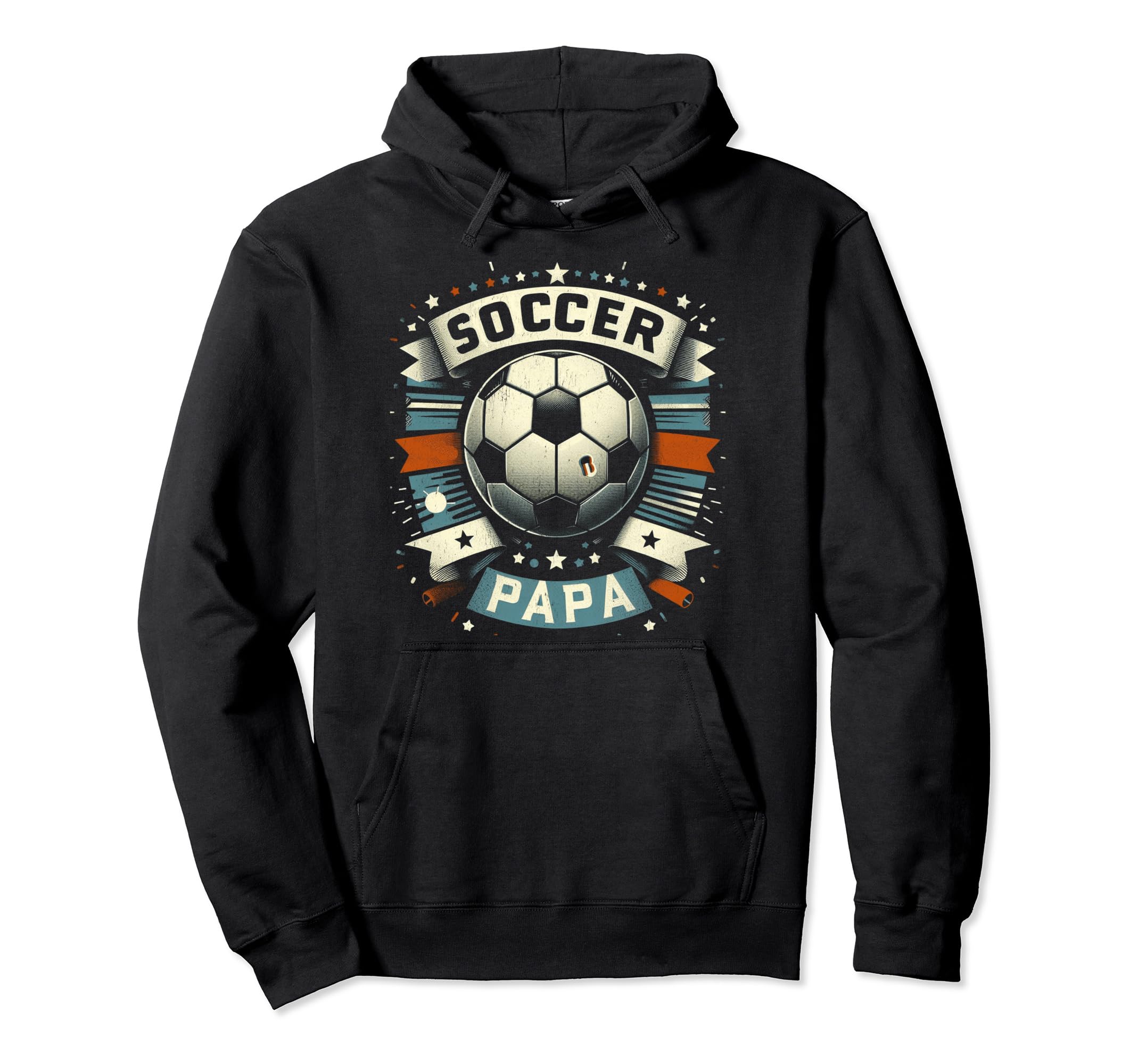Soccer Papa Family Matching Dad Fathers Hoodie - Graphic Print for Adults - T-Shirt, Sweatshirt, Hoodie