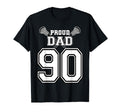 Custom Proud Lacrosse Dad Number 90 T-Shirt - Custom Art Print Unisex - T-Shirt, Sweatshirt, Hoodie