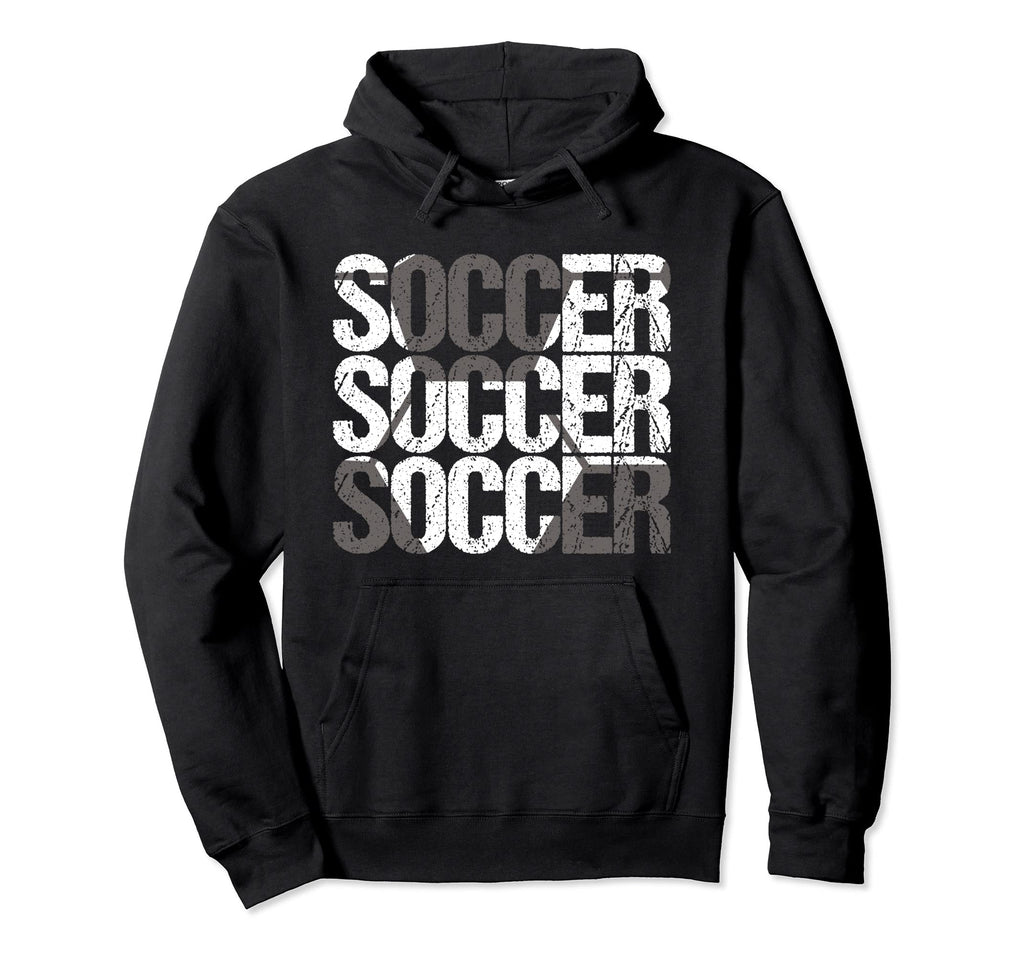 Soccer Distressed Ball Team Soccer Hoodie - Fun Novelty Design Unisex - T-Shirt, Sweatshirt, Hoodie