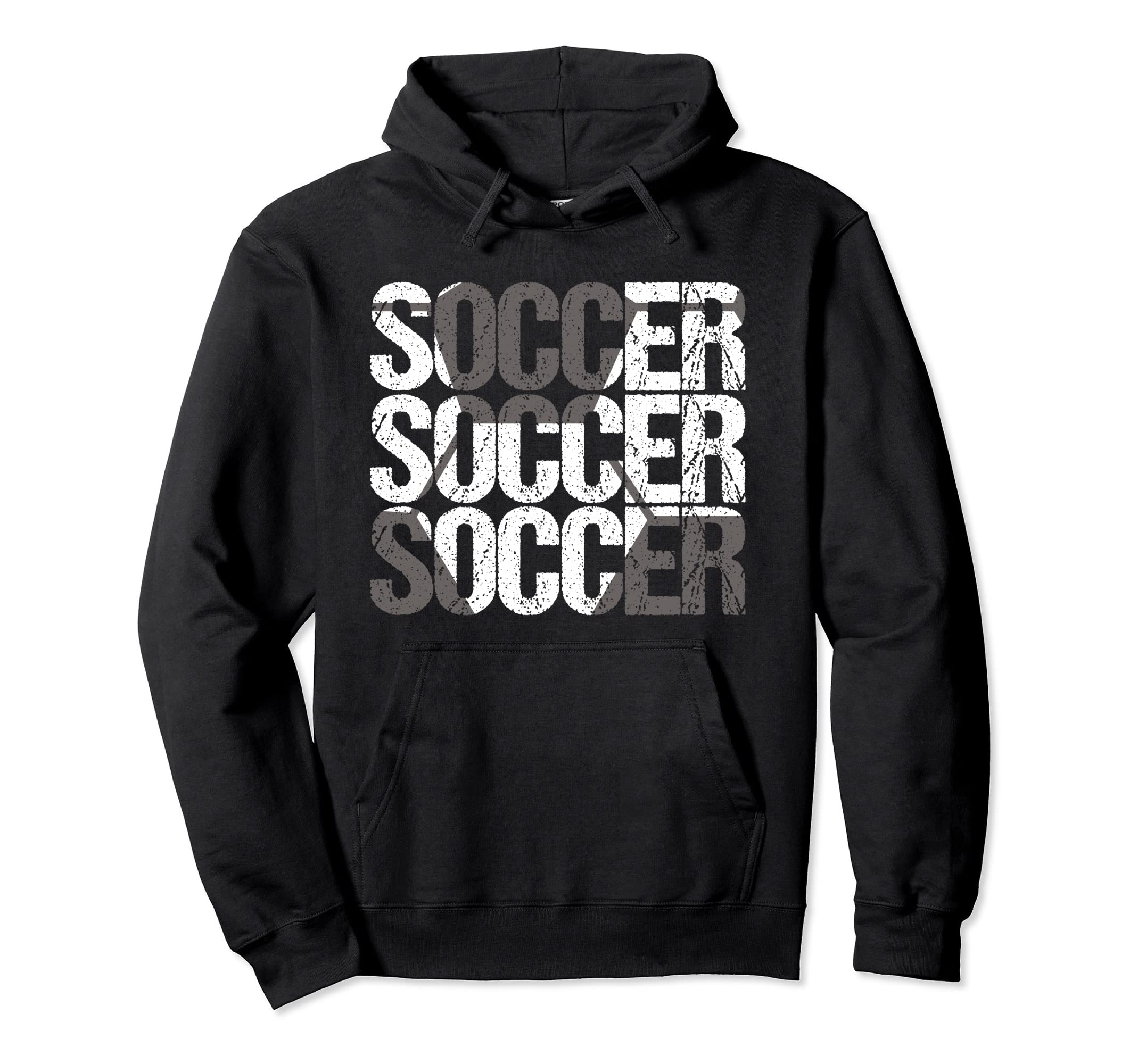 Soccer Distressed Ball Team Soccer Hoodie - Fun Novelty Design Unisex - T-Shirt, Sweatshirt, Hoodie