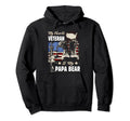 Veteran Papa Bear Dad Usa Flag 4Th July Hoodie - Novelty Apparel Unisex - T-Shirt, Sweatshirt, Hoodie