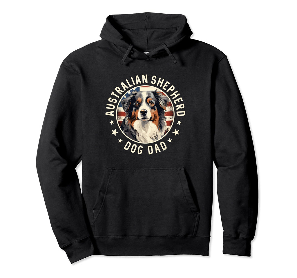 Aussie Dog American Flag Australian Hoodie - Minimalist Print Men Women - T-Shirt, Sweatshirt, Hoodie