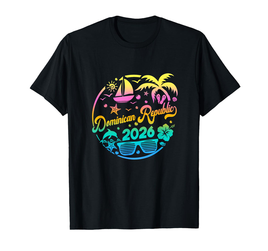 Dominican Republic 2026 Family T-Shirt - Fun Novelty Design Unisex - T-Shirt, Sweatshirt, Hoodie