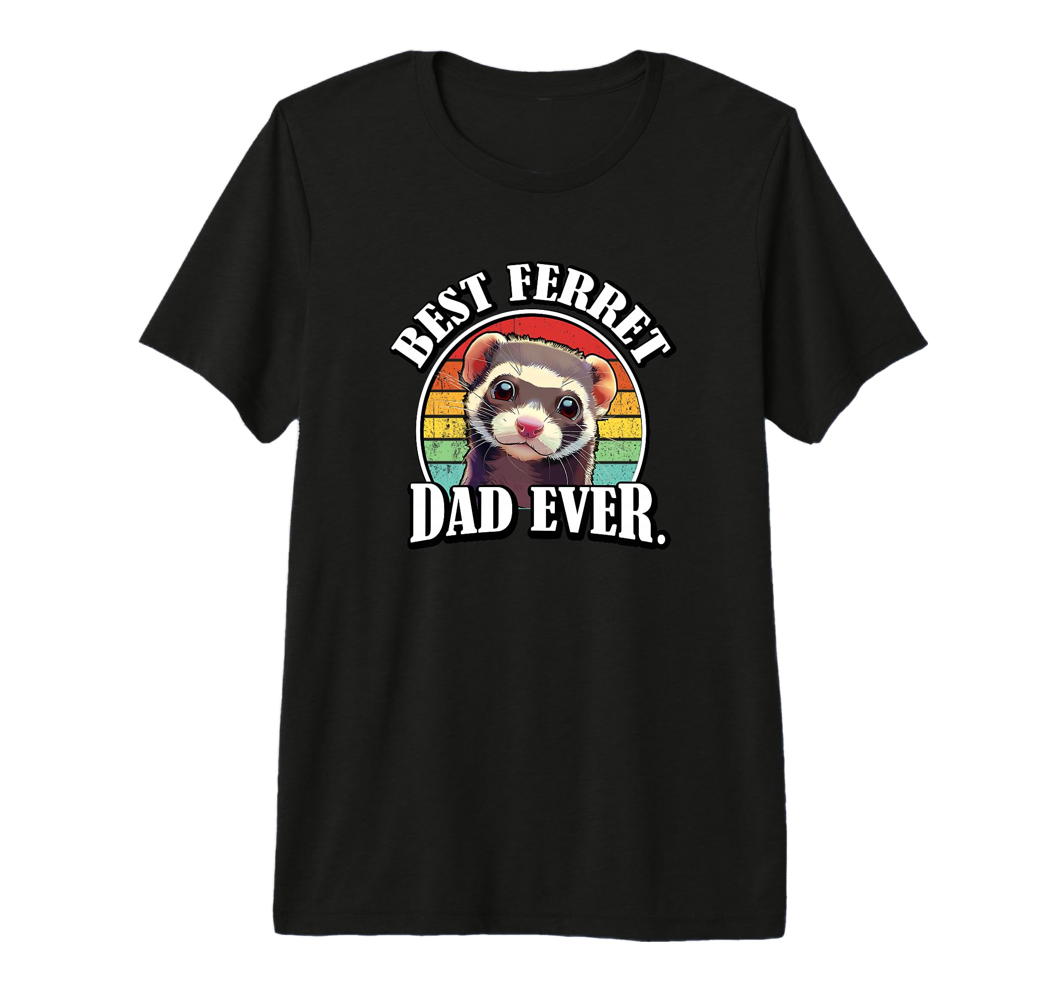 Ferret Dad Lover Tri Blend T-Shirt - Trendy Graphic for Adults - T-Shirt, Sweatshirt, Hoodie