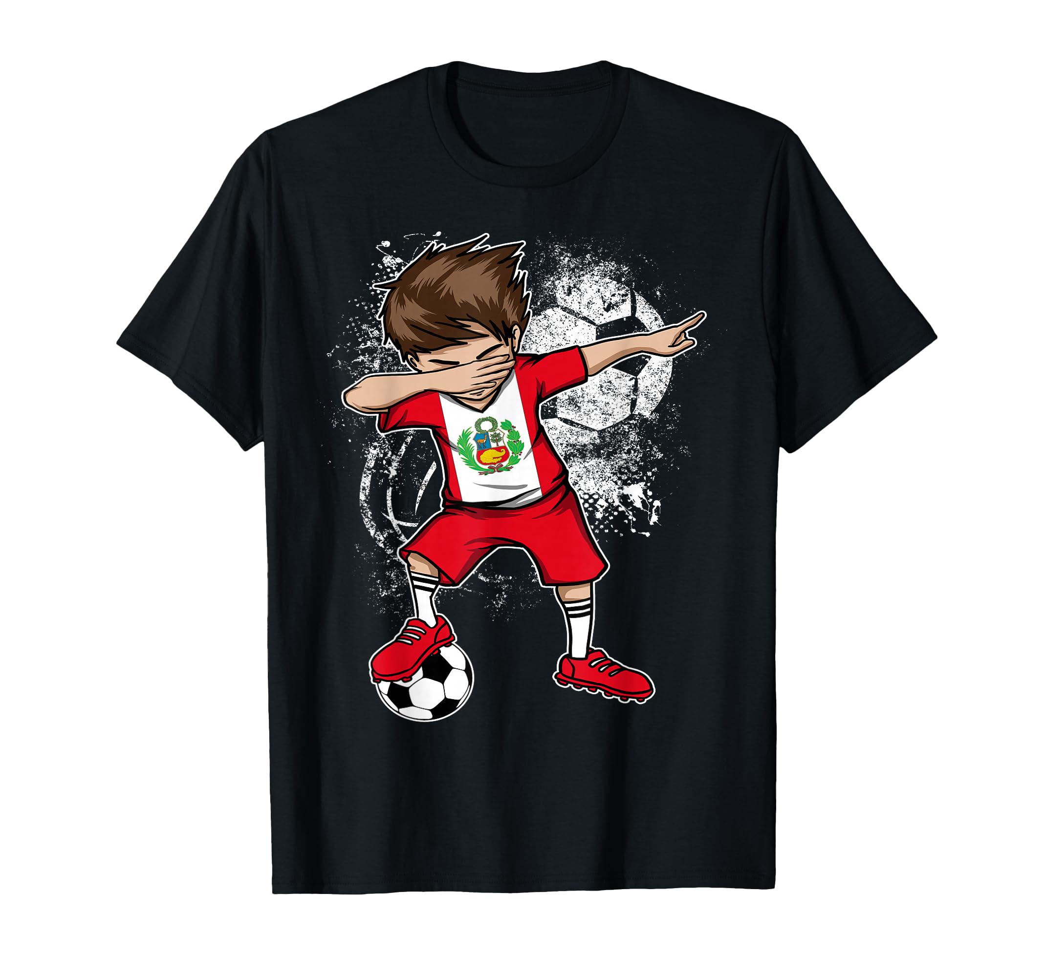 Dabbing Peru Soccer Jersey Peruvian T-Shirt - Aesthetic Graphic for Adults - T-Shirt, Sweatshirt, Hoodie