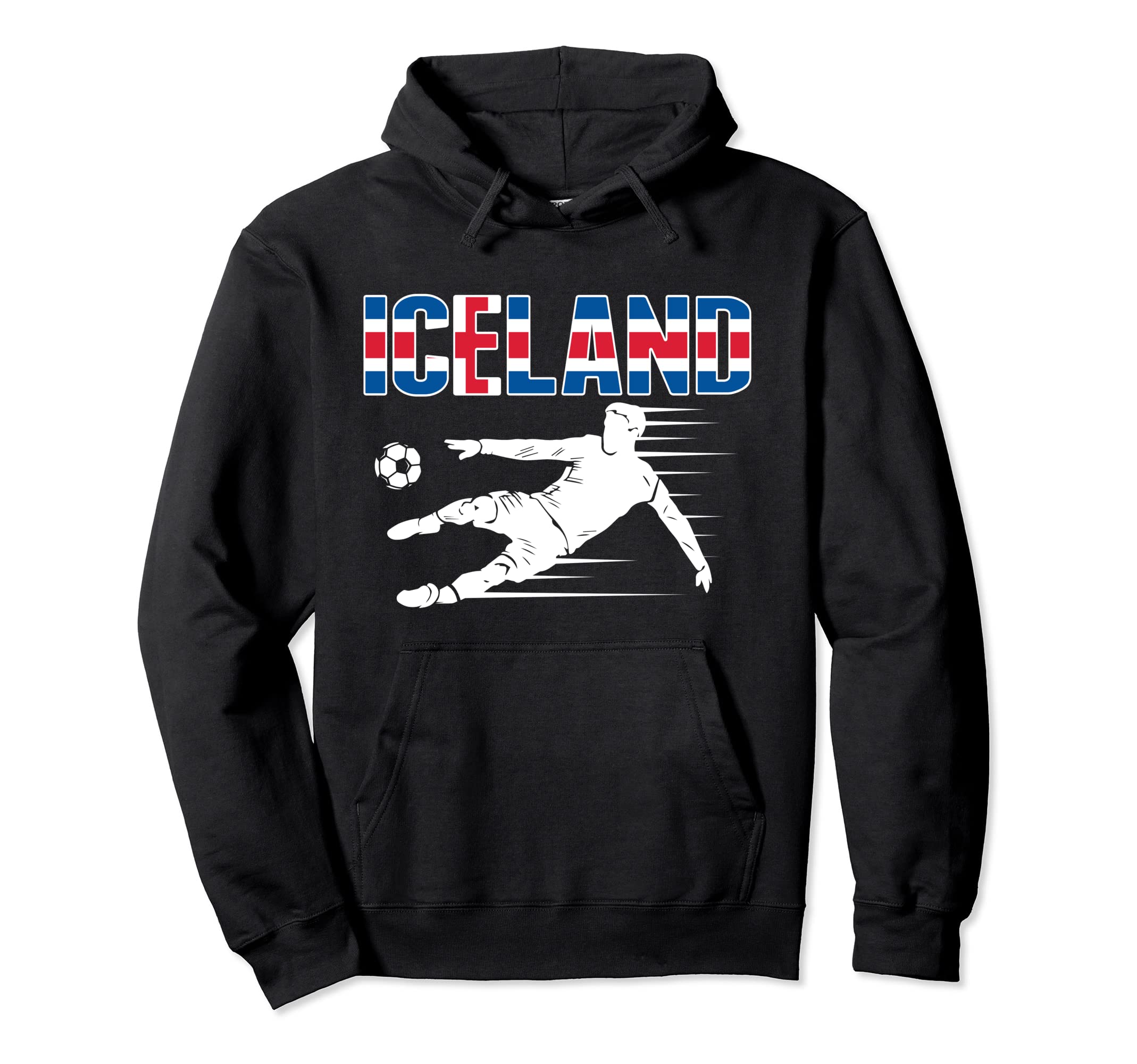 Iceland Soccer Fans Jersey Icelandic Hoodie - Graphic Print for Adults - T-Shirt, Sweatshirt, Hoodie