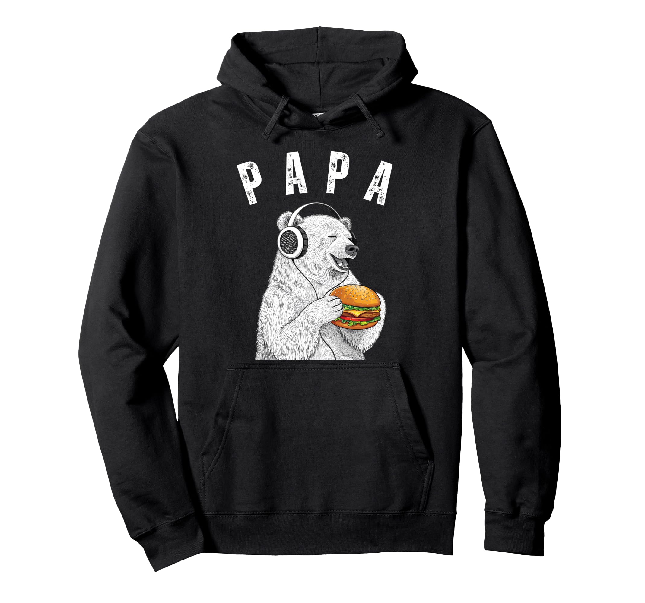 Papa Bear Hamburger Cheeseburger Hoodie - Streetwear Style for Adults - T-Shirt, Sweatshirt, Hoodie