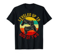 Mens Leveled Up To Dad Two Video Gamer T-Shirt - Graphic Print Men Women - T-Shirt, Sweatshirt, Hoodie