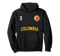 Colombia Soccer No 3 Colombian Flag Hoodie - Streetwear Style Unisex - T-Shirt, Sweatshirt, Hoodie